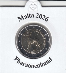 Malta 2 Euro 2026 Pharaonenhund lose , bankfrisch