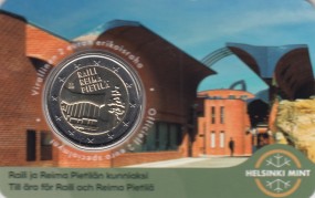 Finnland 2 € 2026, bankfrisch in Coincard Schwedisch
