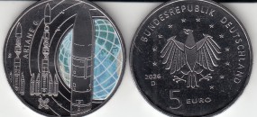 Deutschland 5 Euro 2026, Ariane 6, bankfrisch Buchst. D