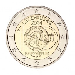 Luxemburg 2 € 2024 Feier Stepper, bankfrisch
