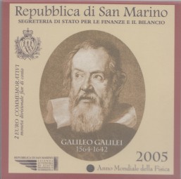San Marino 2 € 2005 Galileo Galilei