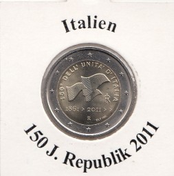 Italien 2 € 2011, 150 Jahre Republik