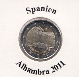 Spanien 2 € 2011, Alhambra