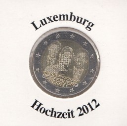 Luxemburg 2 € 2012, Hochzeit,