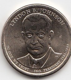 USA Präsidenten Dollar 2015, B. Johnson, Buchstabe P
