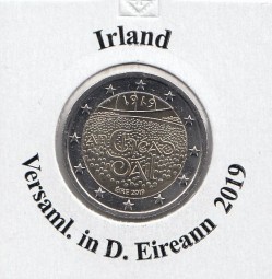Irland 2 € 2019, D. Eireann bankfrisch