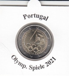 Portugal 2 € 2021, Olympiade, bankfrisch